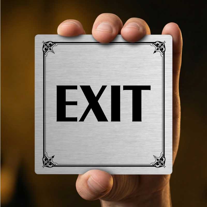 Exit, 118x118mm, zlatá, Nebraska